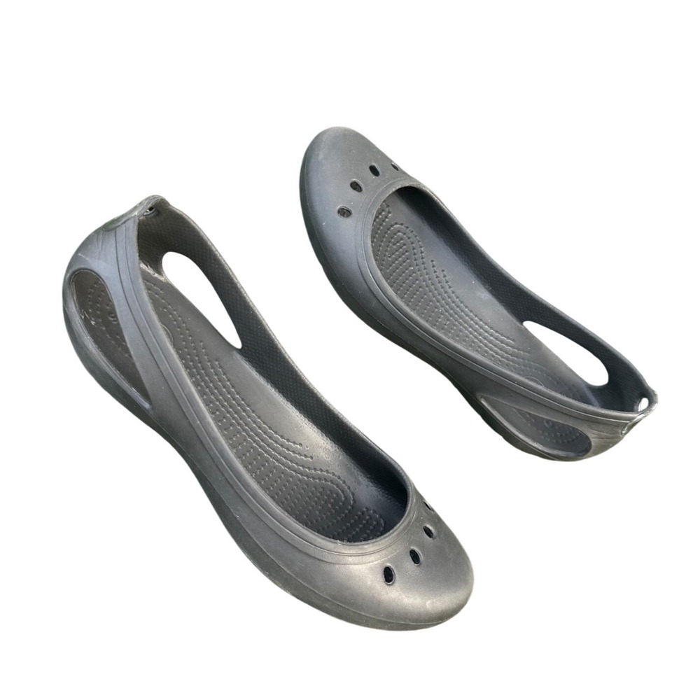 Crocs Women's Kadee Ballet Flats‎ Size 8 Black Shoes